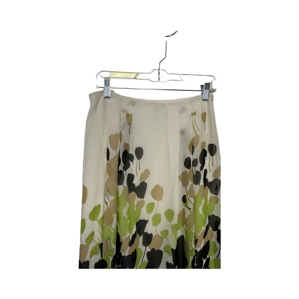 Cato Cream Green And Black Fair Skirt Size 8 Side Zipper - Picture 2 of 10